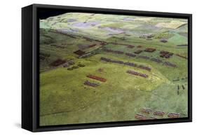 Diorama of the Battle of Waterloo Showing Troops Positioned as at 19.45 Hrs on 18th June, 1815…-Capt. William Siborne-Framed Stretched Canvas