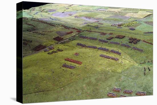 Diorama of the Battle of Waterloo Showing Troops Positioned as at 19.45 Hrs on 18th June, 1815…-Capt. William Siborne-Stretched Canvas