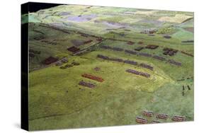 Diorama of the Battle of Waterloo Showing Troops Positioned as at 19.45 Hrs on 18th June, 1815…-Capt. William Siborne-Stretched Canvas