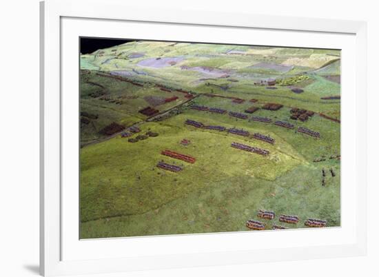 Diorama of the Battle of Waterloo Showing Troops Positioned as at 19.45 Hrs on 18th June, 1815…-Capt. William Siborne-Framed Giclee Print