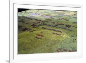 Diorama of the Battle of Waterloo Showing Troops Positioned as at 19.45 Hrs on 18th June, 1815…-Capt. William Siborne-Framed Giclee Print