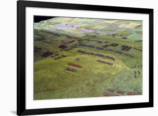 Diorama of the Battle of Waterloo Showing Troops Positioned as at 19.45 Hrs on 18th June, 1815…-Capt. William Siborne-Framed Giclee Print
