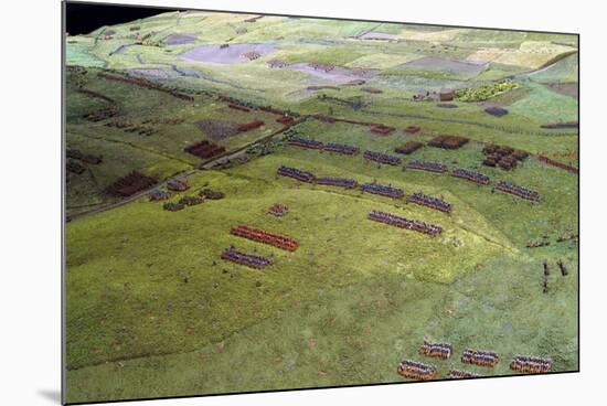 Diorama of the Battle of Waterloo Showing Troops Positioned as at 19.45 Hrs on 18th June, 1815…-Capt. William Siborne-Mounted Giclee Print