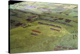 Diorama of the Battle of Waterloo Showing Troops Positioned as at 19.45 Hrs on 18th June, 1815…-Capt. William Siborne-Stretched Canvas