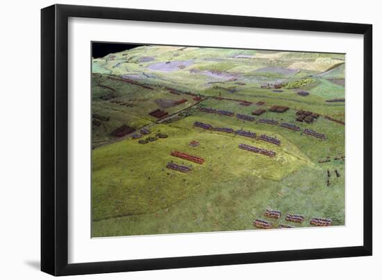 Diorama of the Battle of Waterloo Showing Troops Positioned as at 19.45 Hrs on 18th June, 1815…-Capt. William Siborne-Framed Giclee Print