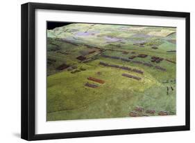 Diorama of the Battle of Waterloo Showing Troops Positioned as at 19.45 Hrs on 18th June, 1815…-Capt. William Siborne-Framed Giclee Print