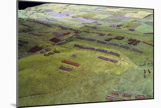 Diorama of the Battle of Waterloo Showing Troops Positioned as at 19.45 Hrs on 18th June, 1815…-Capt. William Siborne-Mounted Giclee Print