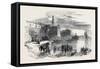 Diorama of the Route of the Overland Mail to India, Leaving Suez-null-Framed Stretched Canvas
