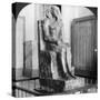 Diorite Statue of King Khafre, Builder of the Second Pyramid of Gizeh, Cairo, Egypt, 1905-Underwood & Underwood-Stretched Canvas