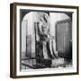 Diorite Statue of King Khafre, Builder of the Second Pyramid of Gizeh, Cairo, Egypt, 1905-Underwood & Underwood-Framed Photographic Print