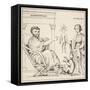 Dioscorides Receives a Mandrake Root from Euresis-null-Framed Stretched Canvas