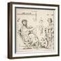 Dioscorides Receives a Mandrake Root from Euresis-null-Framed Art Print