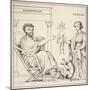 Dioscorides Receives a Mandrake Root from Euresis-null-Mounted Art Print