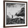 Dip Net Fishing at Celilo Falls, 1954-Virna Haffer-Framed Giclee Print