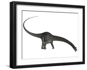 Diplodocus Dinosaur with Head Down-Stocktrek Images-Framed Art Print