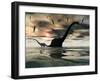 Diplodocus Dinosaurs Bathe in a Large Body of Water-Stocktrek Images-Framed Photographic Print