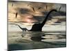Diplodocus Dinosaurs Bathe in a Large Body of Water-Stocktrek Images-Mounted Photographic Print