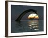 Diplodocus Dinosaurs Bathe in a Large Body of Water-Stocktrek Images-Framed Photographic Print