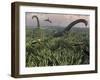 Diplodocus Dinosaurs of the Sauropod Family-Stocktrek Images-Framed Photographic Print