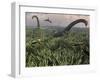 Diplodocus Dinosaurs of the Sauropod Family-Stocktrek Images-Framed Photographic Print