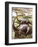 Diplodocus-Payne-Framed Premium Giclee Print