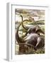 Diplodocus-Payne-Framed Giclee Print