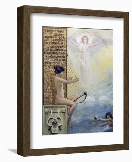 Diploma Conferred to Giacomo Puccini from Buenos Aires Musicians-null-Framed Giclee Print