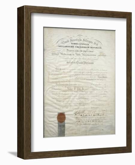 Diploma of Robert S. Ellis Jr., 1861-null-Framed Giclee Print