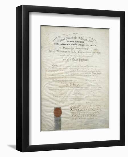 Diploma of Robert S. Ellis Jr., 1861-null-Framed Giclee Print