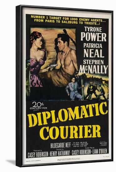 Diplomatic Courier, Patricia Neal, Tyrone Power, 1952-null-Framed Art Print