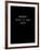 Diplomatic Note - Black Version-Philippe Hugonnard-Framed Giclee Print