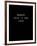 Diplomatic Note - Black Version-Philippe Hugonnard-Framed Giclee Print