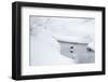 Dipper in stream surrounded by snow, Inai Kiilopaa, Finland-Markus Varesvuo-Framed Photographic Print