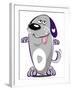 Dippy purple Pup - cartoon-Neale Osborne-Framed Giclee Print