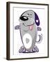 Dippy purple Pup - cartoon-Neale Osborne-Framed Giclee Print