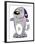 Dippy purple Pup - cartoon-Neale Osborne-Framed Giclee Print