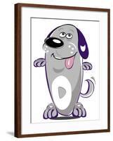 Dippy purple Pup - cartoon-Neale Osborne-Framed Giclee Print