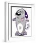 Dippy purple Pup - cartoon-Neale Osborne-Framed Giclee Print