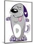 Dippy purple Pup - cartoon-Neale Osborne-Mounted Giclee Print