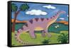 Dippy the Diplodocus-Sophie Harding-Framed Stretched Canvas