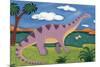 Dippy the Diplodocus-Sophie Harding-Mounted Premium Giclee Print