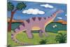 Dippy the Diplodocus-Sophie Harding-Mounted Art Print