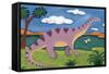 Dippy the Diplodocus-Sophie Harding-Framed Stretched Canvas