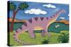 Dippy the Diplodocus-Sophie Harding-Stretched Canvas