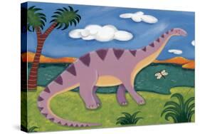 Dippy the Diplodocus-Sophie Harding-Stretched Canvas