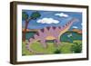 Dippy the Diplodocus-Sophie Harding-Framed Art Print