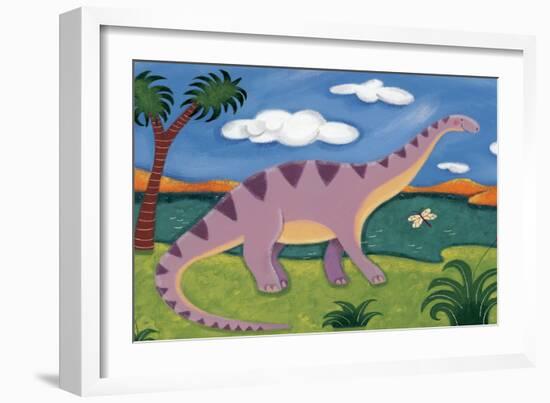 Dippy the Diplodocus-Sophie Harding-Framed Art Print