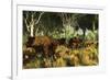 Diprotodon on the Edge of a Eucalyptus Forest with Some Early Kangaroos-null-Framed Photographic Print