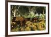 Diprotodon on the Edge of a Eucalyptus Forest with Some Early Kangaroos-null-Framed Photographic Print