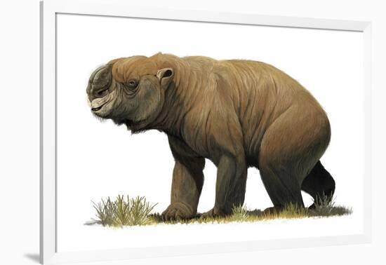 Diprotodon Optatum, the Largest known Marsupial-null-Framed Art Print